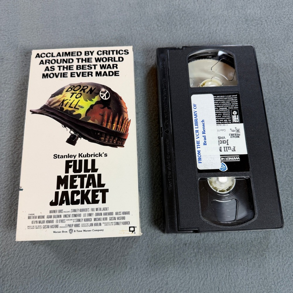 Full Metal Jacket VHS Stanley Kubrick 1987 War Movie Warner Home Video 11760